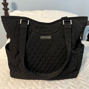 Vera Bradley Classic Black Quilted Tote